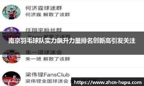 南京羽毛球队实力飙升力量排名创新高引发关注